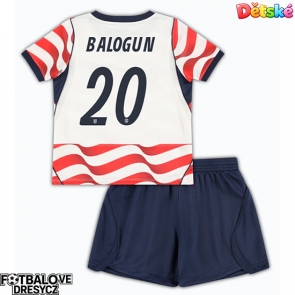 Spojené státy Folarin Balogun #20 Dětské Domácí dres komplet MS 2026 Krátký Rukáv (+ trenýrky)